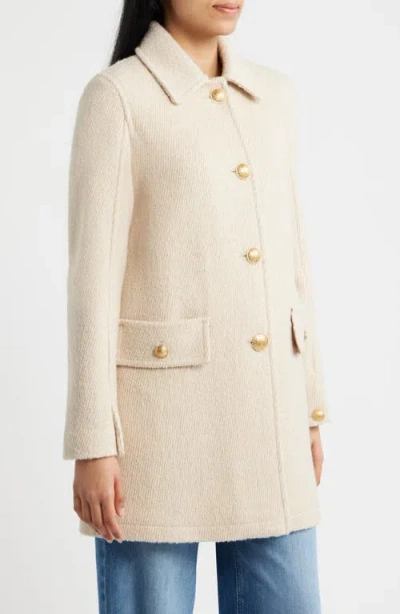 Sam Edelman Crested Button Coat In Brown