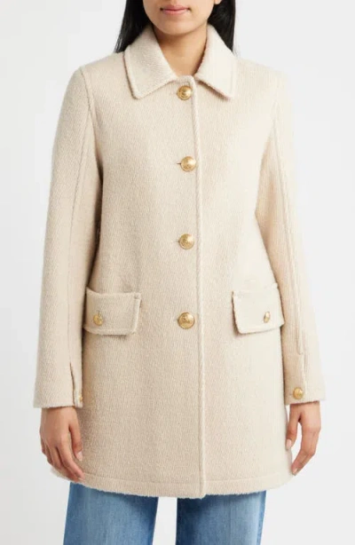 Sam Edelman Crested Button Coat In Brown