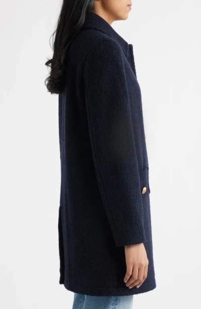 Sam Edelman Crested Button Coat In Blue