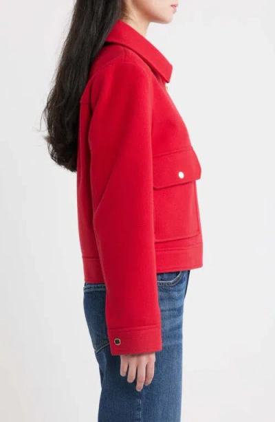 Tommy Hilfiger Crop Work Jacket In Red