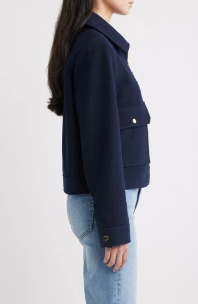 Tommy Hilfiger Crop Work Jacket In Blue