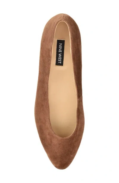Nine West Valore Flat In Brown