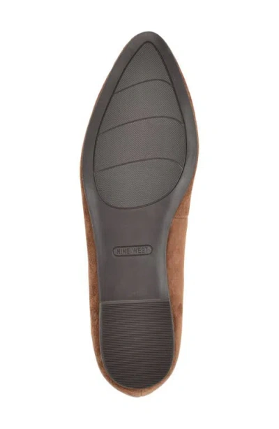 Nine West Valore Flat In Brown