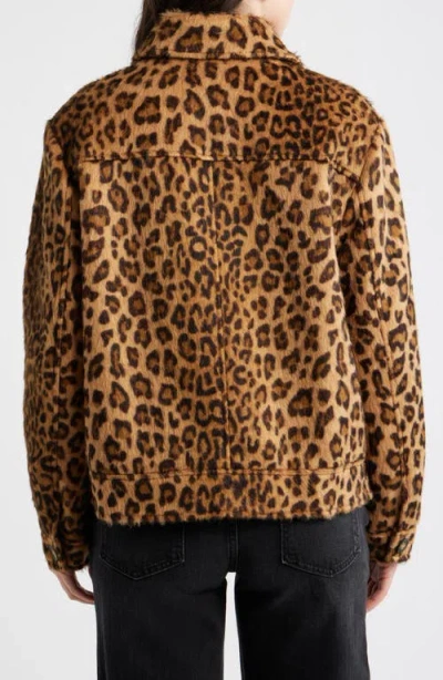 Bernardo Leopard Print Jacket In Brown