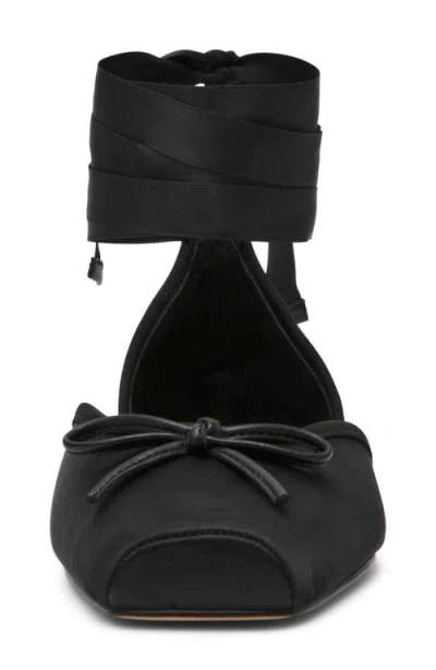 Steve Madden Leonora Ankle Wrap Flat In Black
