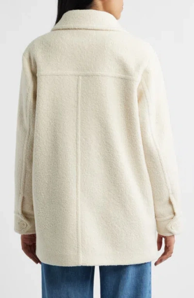 Bernardo Bouclé Shirt Jacket In Neutral