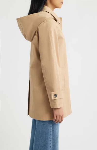 Sam Edelman Hooded Raincoat In Neutral