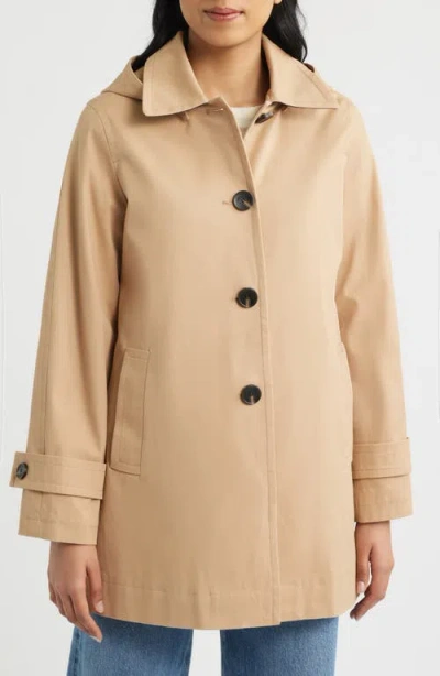 Sam Edelman Hooded Raincoat In Neutral