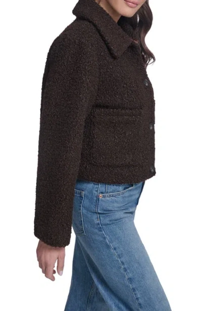 Levi's Cropped Bouclé Jacket In Brown