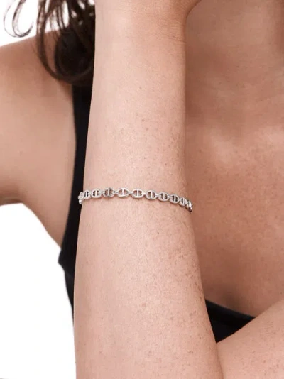 Devata Mariner Anchor Bangle Bracelet In Silver