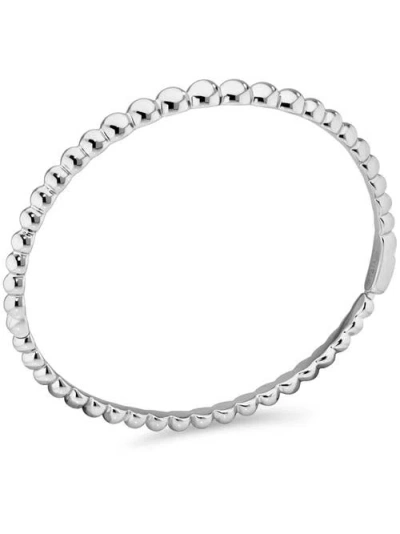 Devata Beaded Ball Bangle Bracelet In Silver