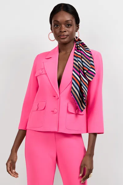 Trina Turk Bicocca Patch Pocket Jacket In Pink