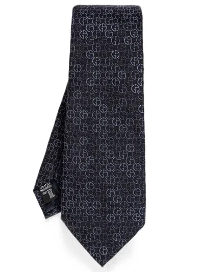 Giorgio Armani Silk Tie Regular Width Traditional Shape In Pattern