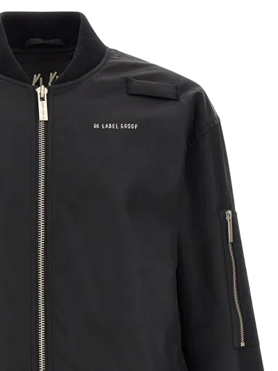 44 Label Group Black Polyamide Men's Bomber In Black