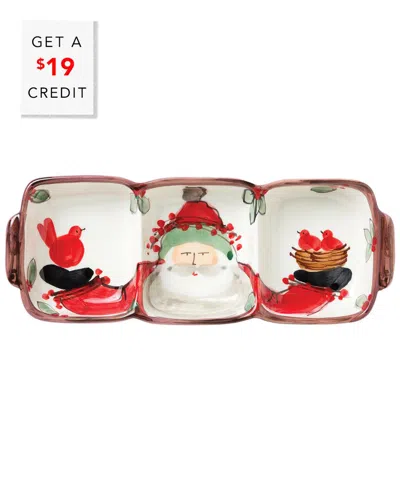 Vietri Old St. Nick Three Part Server In Multi