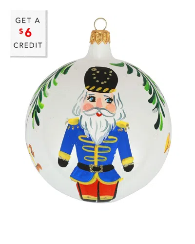 Vietri Nutcrackers Blue Nutcracker Ornament In Multi