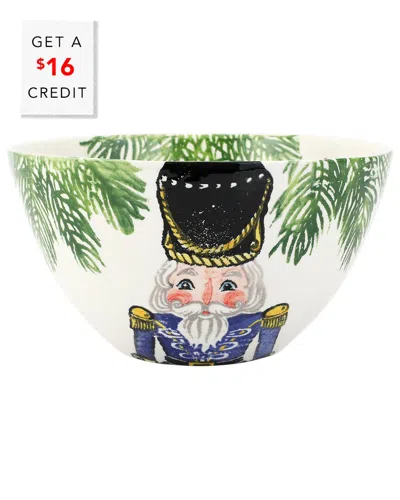 Vietri Nutcrackers Deep Serving Bowl In Multi