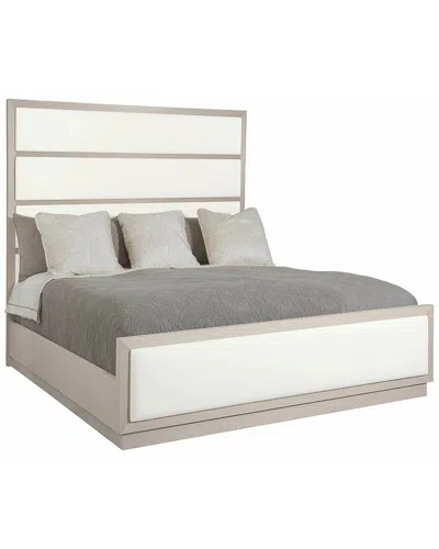 Bernhardt Axiom Upholstered Panel Bed In Gray