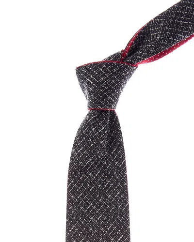 Canali Silk Tie In Brown