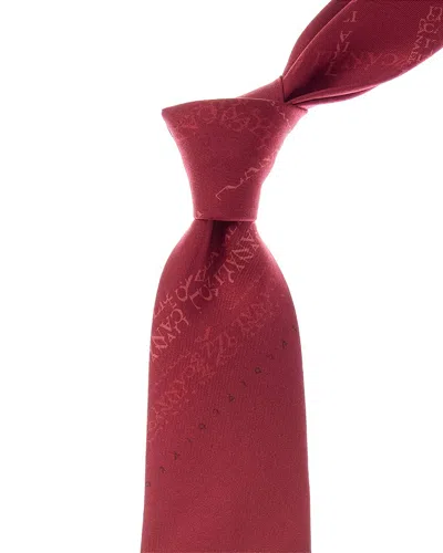 Canali Silk Tie In Red