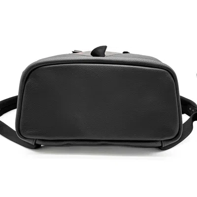Pre-owned Coach Black Brown Pvc Leather Backpack () In Multi