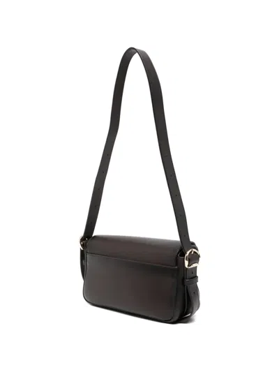 Sandro Medium Le Mambo Leather Shoulder Bag In Brown