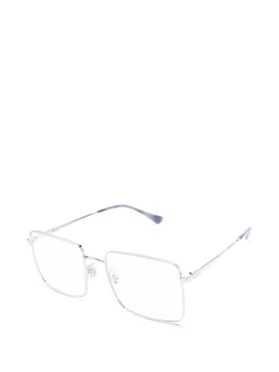 Ray Ban Brix Square-frame Glasses In Silver