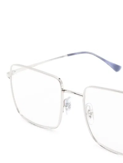 Ray Ban Brix Square-frame Glasses In Silver