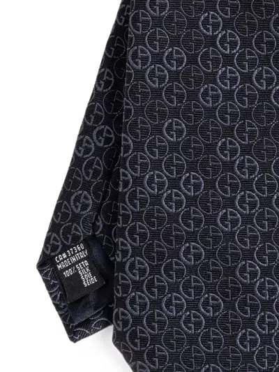 Giorgio Armani Silk Tie Regular Width Traditional Shape In Pattern