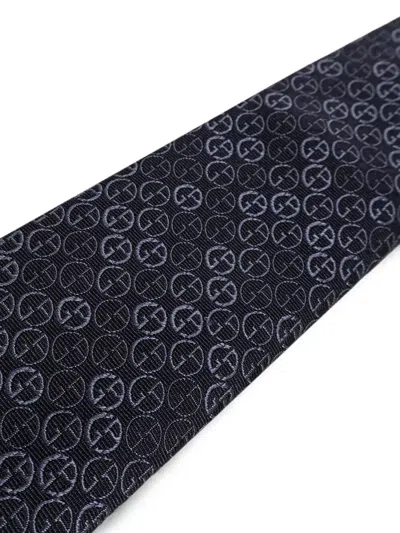 Giorgio Armani Silk Tie Regular Width Traditional Shape In Pattern