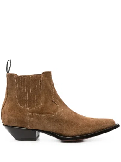 Sonora Mini Hidalgo Suede Ankle Boots In Multi