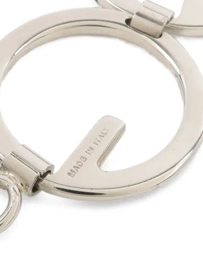 Pre-owned Gucci Interlocking G Chain Belt In Silver