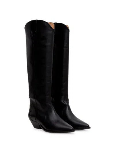 Isabel Marant Pointed-toe Knee-high Boots In Black