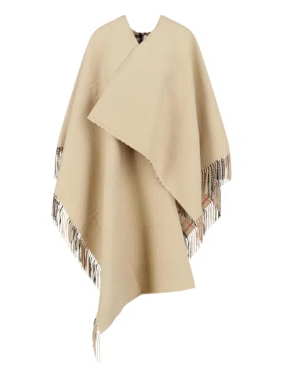 Burberry Cloak "check" In Neutral