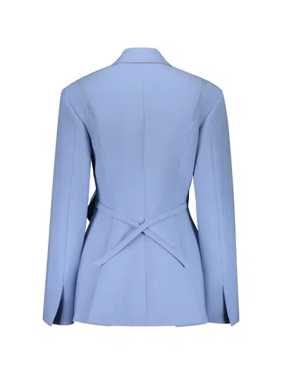 Ellery Regular-fit Double-breasted Blazer In Blue