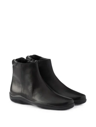 Prada Toblach Nappa Leather Booties In Black