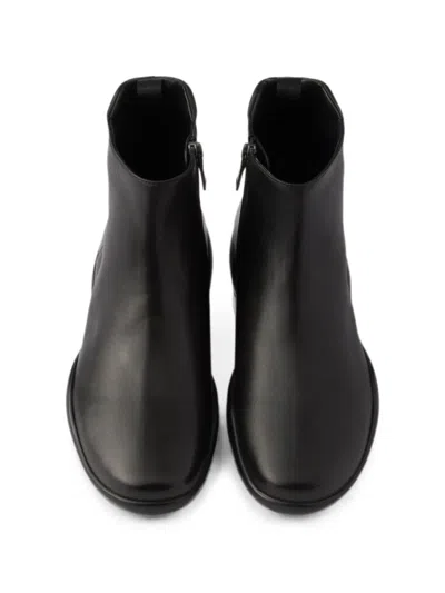 Prada Toblach Nappa Leather Booties In Black