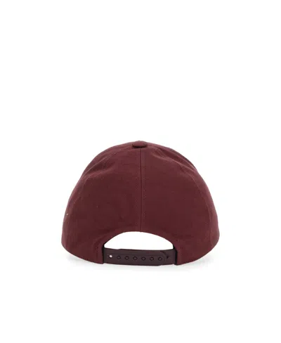 Courrèges Logo-patch Cotton Cap In Red
