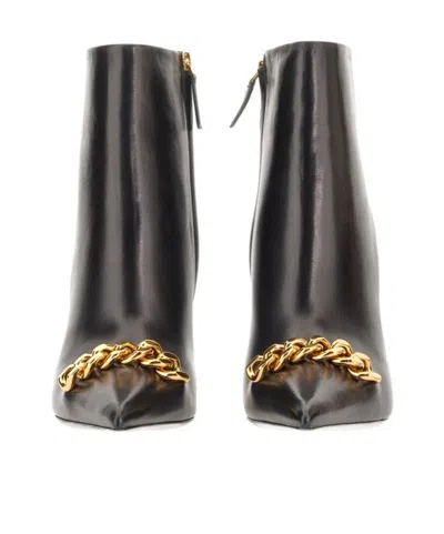 Tom Ford Chain-linked Stiletto-heel Boots In Black