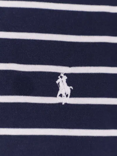 Polo Ralph Lauren Cotton Stripe Polo Pony Slim T-shirt In Blue