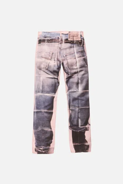 Acne Studios Panelled Denim Jeans In Pink