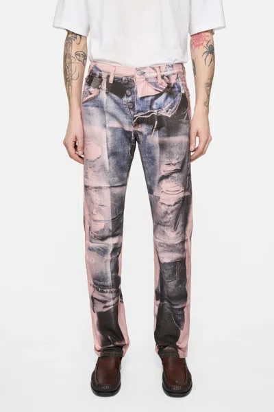 Acne Studios Panelled Denim Jeans In Pink