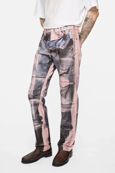 Acne Studios Panelled Denim Jeans In Pink