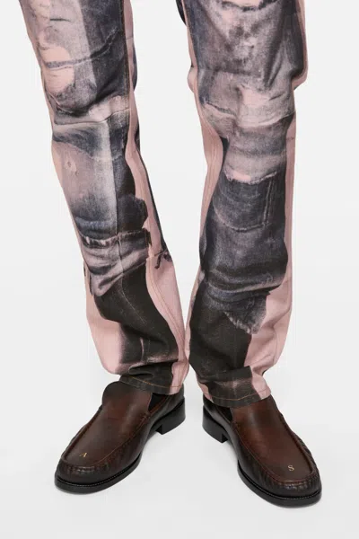 Acne Studios Panelled Denim Jeans In Pink