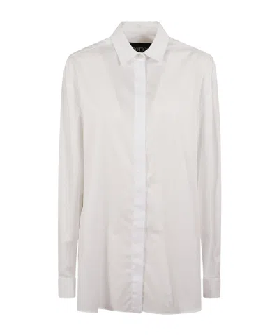Dondup Concealed-front Buttoned-cuffs Shirt In White