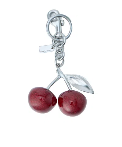 Coach Cherry Charm Keyring In Red