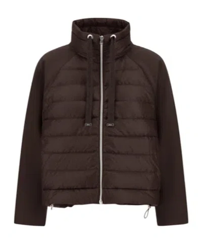 Herno Resort Quilted Drawstring-collar Jacket In Brown