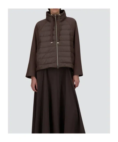 Herno Resort Quilted Drawstring-collar Jacket In Brown