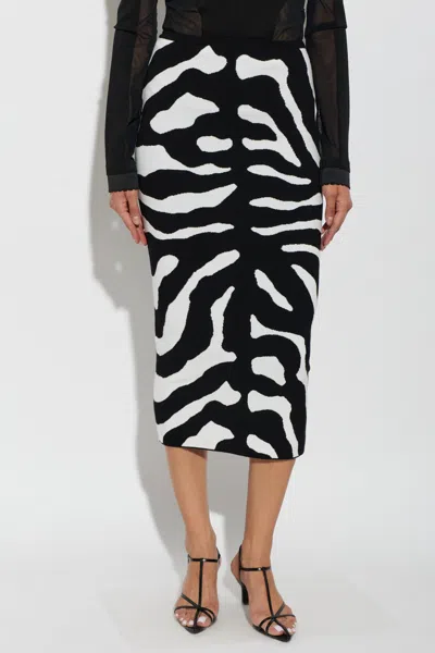 Moschino Patterned Pencil Skirt In Multi
