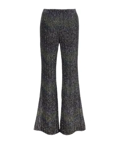 Missoni Flared Trousers With Multicolor Sequin Construction In Black